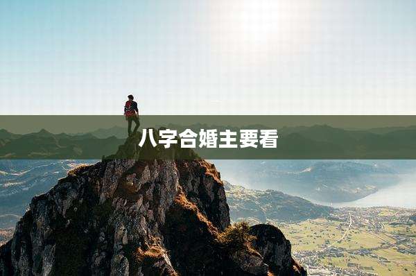 八字合婚主要看
