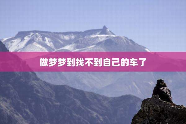做梦梦到找不到自己的车了
