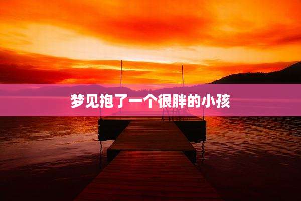 梦见抱了一个很胖的小孩