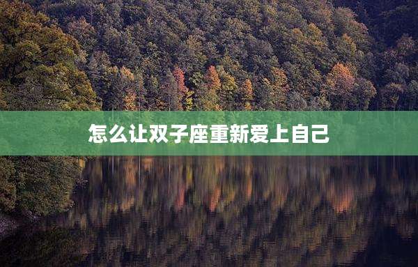 怎么让双子座重新爱上自己