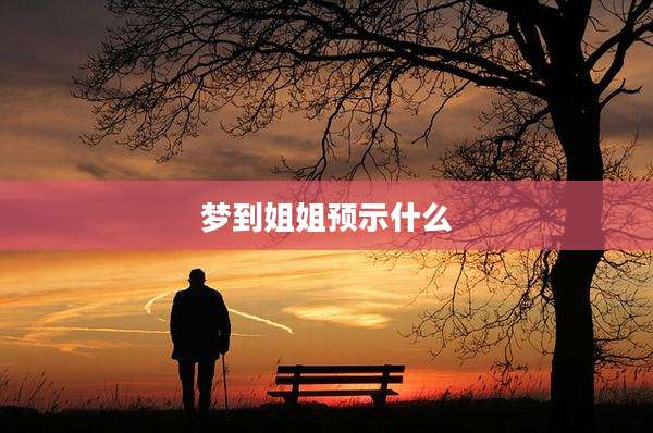 梦到姐姐预示什么