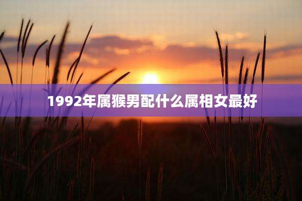 1992年属猴男配什么属相女最好