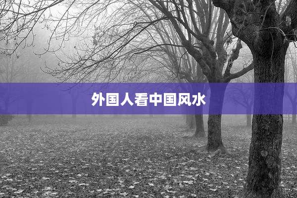 外国人看中国风水