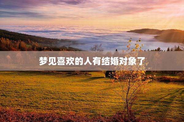 梦见喜欢的人有结婚对象了