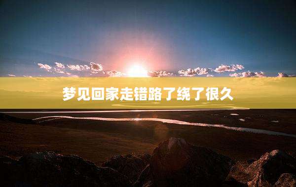 梦见回家走错路了绕了很久