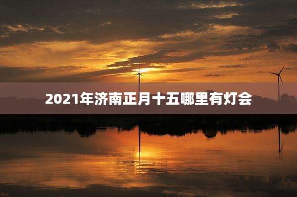2021年济南正月十五哪里有灯会