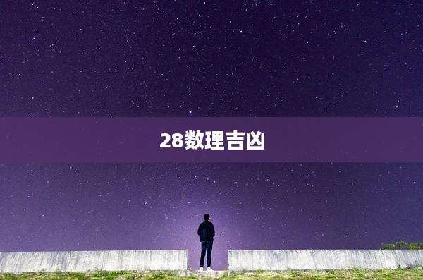 28数理吉凶
