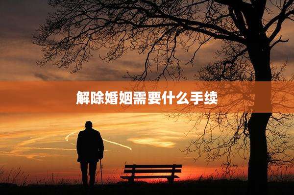 解除婚姻需要什么手续