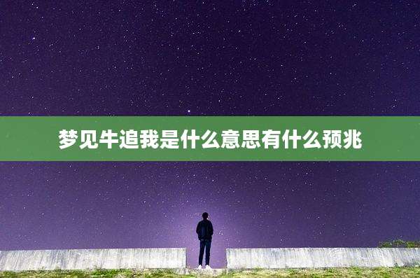 梦见牛追我是什么意思有什么预兆