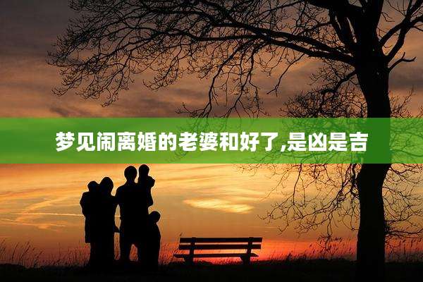 梦见闹离婚的老婆和好了,是凶是吉
