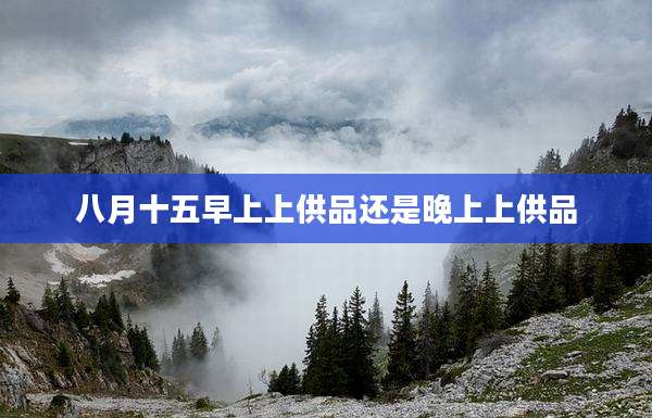 八月十五早上上供品还是晚上上供品