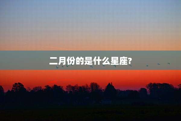 二月份的是什么星座?