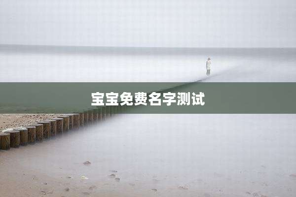 宝宝免费名字测试