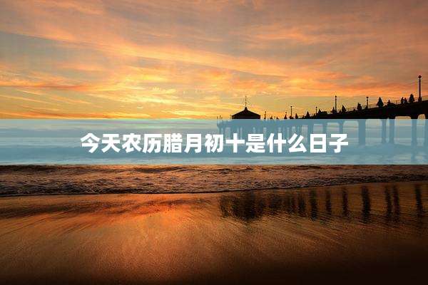 今天农历腊月初十是什么日子