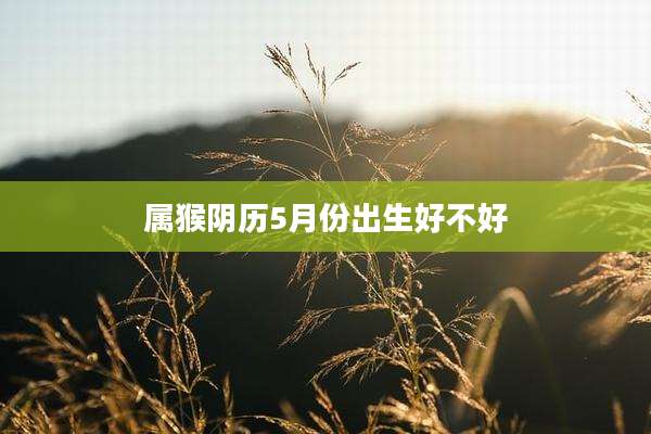 属猴阴历5月份出生好不好