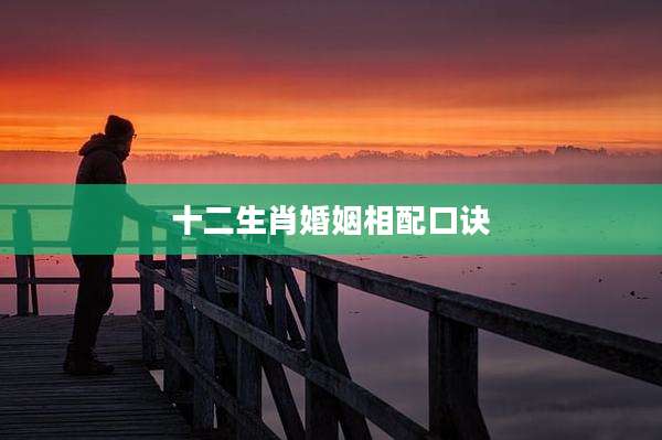 十二生肖婚姻相配口诀