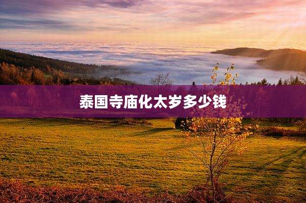 泰国寺庙化太岁多少钱