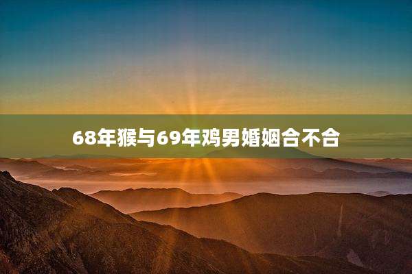 68年猴与69年鸡男婚姻合不合