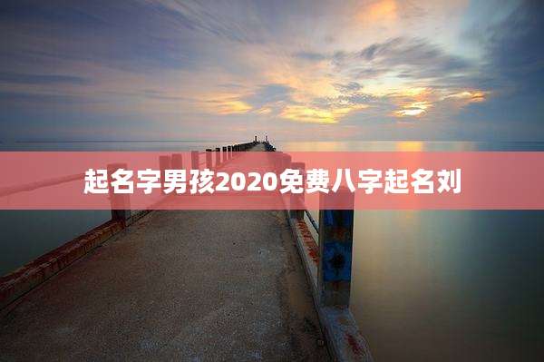 起名字男孩2020免费八字起名刘