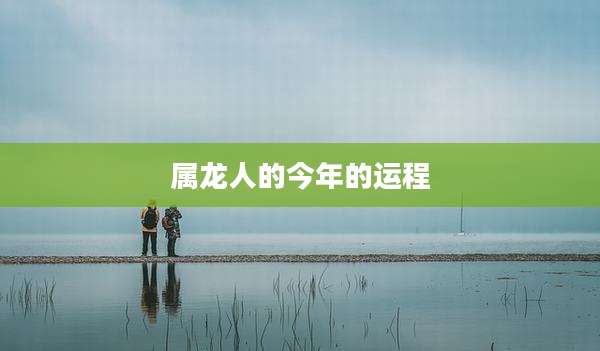 属龙人的今年的运程