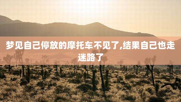 梦见自己停放的摩托车不见了,结果自己也走迷路了