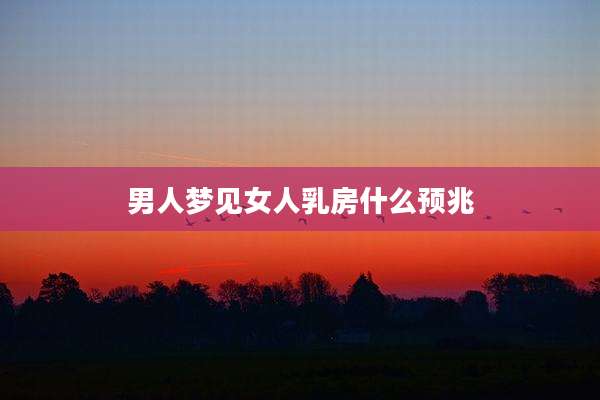 男人梦见女人乳房什么预兆