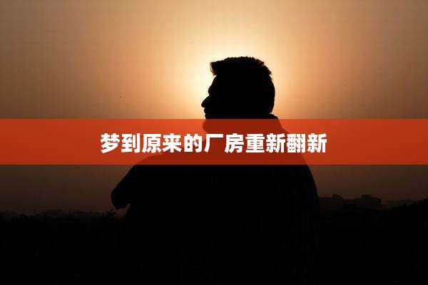 梦到原来的厂房重新翻新