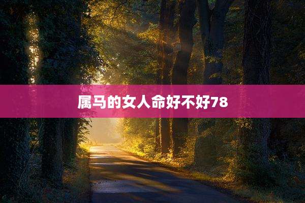 属马的女人命好不好78