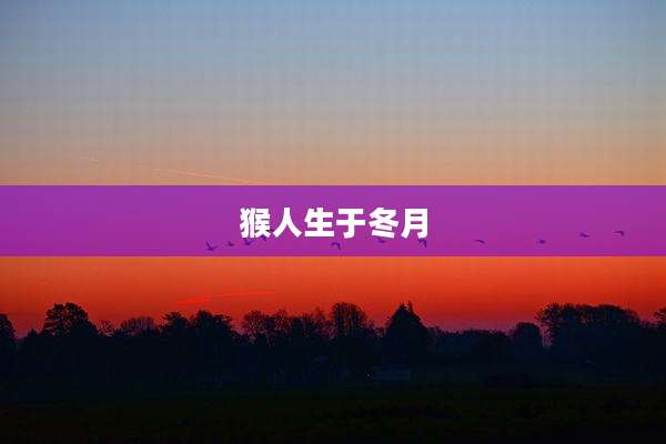 猴人生于冬月