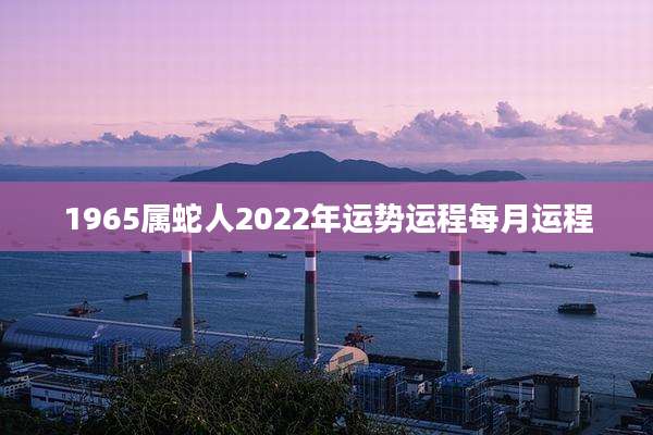 1965属蛇人2022年运势运程每月运程