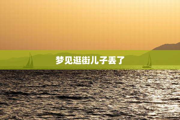 梦见逛街儿子丢了