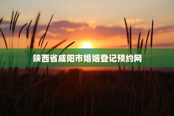 陕西省咸阳市婚姻登记预约网