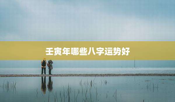 壬寅年哪些八字运势好