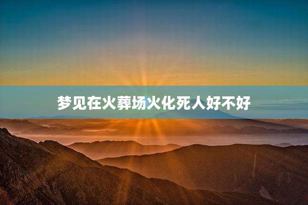 梦见在火葬场火化死人好不好