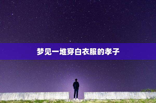 梦见一堆穿白衣服的孝子