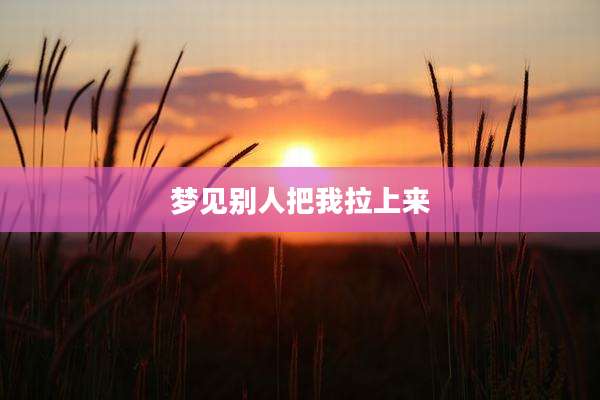 梦见别人把我拉上来
