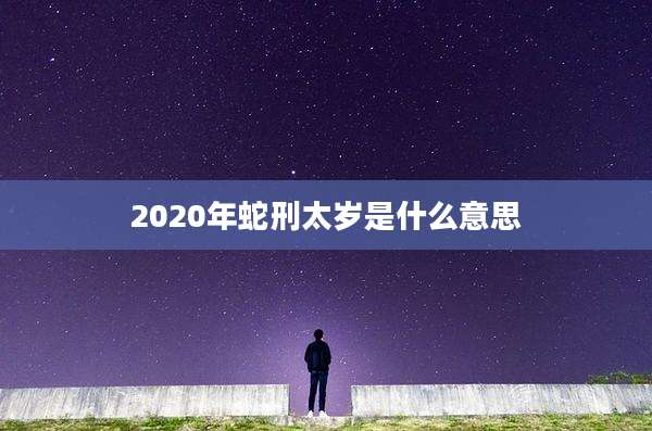 2020年蛇刑太岁是什么意思