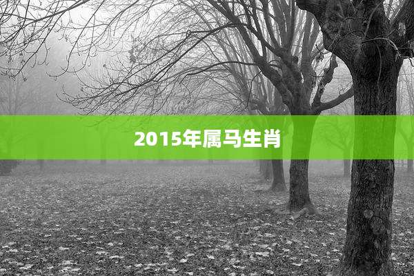 2015年属马生肖