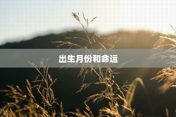出生月份和命运