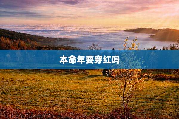 本命年要穿红吗