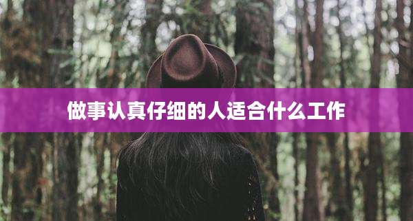 做事认真仔细的人适合什么工作