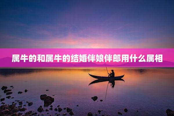 属牛的和属牛的结婚伴娘伴郎用什么属相