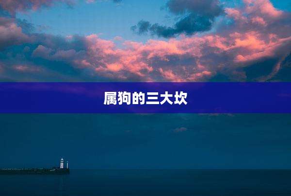属狗的三大坎