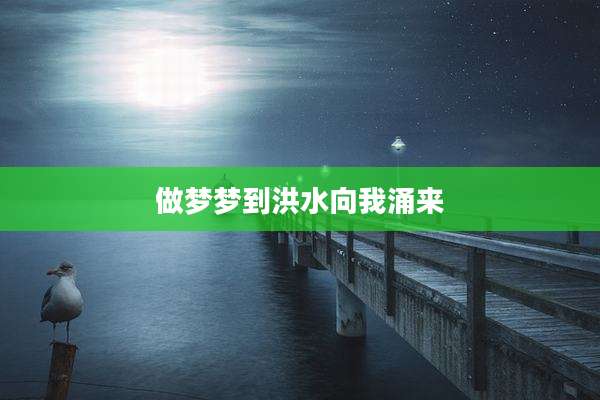 做梦梦到洪水向我涌来