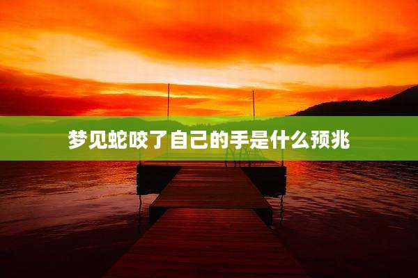 梦见蛇咬了自己的手是什么预兆