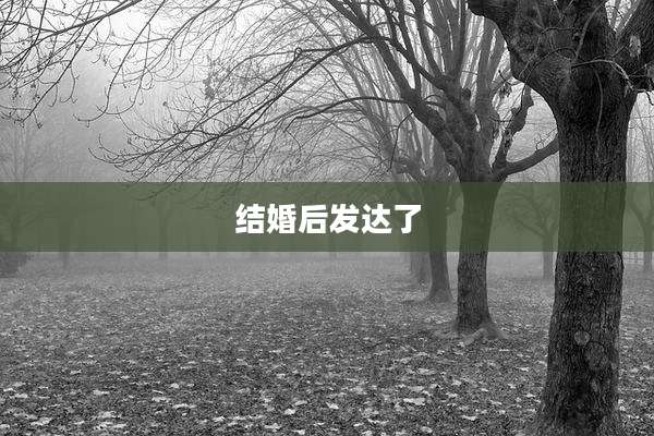 结婚后发达了