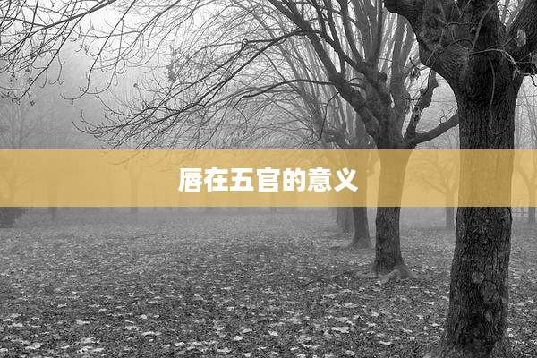 唇在五官的意义