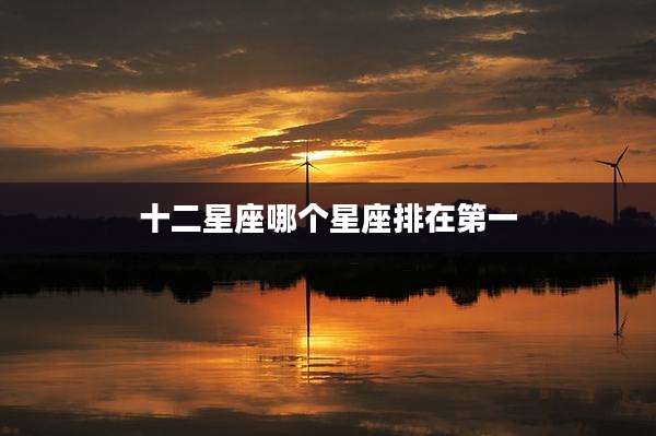十二星座哪个星座排在第一