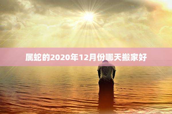 属蛇的2020年12月份哪天搬家好