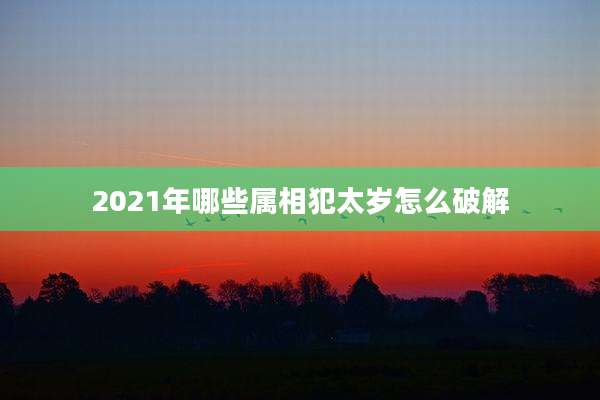 2021年哪些属相犯太岁怎么破解